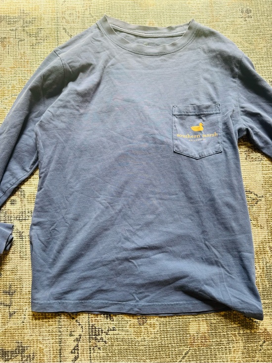 Southern Marsh Other - Southern Marsh Youth Large Long-Sleeve Pocket T-Shirt — Blue